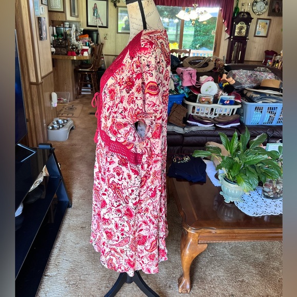 TORRID Mini Gauze Lace-Up Skater dress with pockets size 4X. - Picture 6 of 16